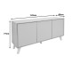 248-000005 Μπουφές Billie pakoworld sonoma-γκρι 149x40x77εκ