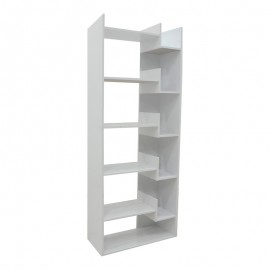 123-000240 Βιβλιοθήκη Naya pakoworld σε λευκή απόχρωση 72x30x182.5εκ