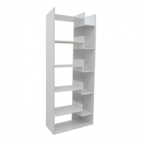 123-000240 Βιβλιοθήκη Naya pakoworld σε λευκή απόχρωση 72x30x182.5εκ