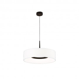 4055-Black Inlight Κρεμαστό φωτιστικό από μέταλλο σε μαύρή απόχρωση και υφασμάτινο καπέλο 32W 3000K D:40cm (4055-Black)