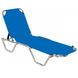 34366-L1028-B-BLUE Μπλέ Στοιβαζόμενη Ξαπλώστρα Παραλίας 5 Θέσεων Με Διάτρητο Ύφασμα 2x1 195 x 60 x 29(h)cm