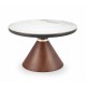 60-20723 GENESIS coffee table, white marble / walnut / gold DIOMMI V-CH-GENESIS-LAW