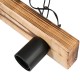147-000211 Φωτιστικό οροφής τρίφωτο PWL-1027 Ι pakoworld Ε27 φυσικό-μαύρο 48.5x10x47εκ