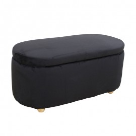 40-0605 FOSTER ΣΚΑΜΠΟ VELVET BLACK ΜΕ ΑΠΟΘ. ΧΩΡΟ 99Χ45X45εκ.