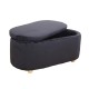 40-0605 FOSTER ΣΚΑΜΠΟ VELVET BLACK ΜΕ ΑΠΟΘ. ΧΩΡΟ 99Χ45X45εκ.