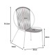 152-000043 Καρέκλα Dapper pakoworld λευκό μέταλλο-pe φυσικό 65x70x93.5εκ