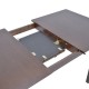091-000018 Tραπεζαρία επεκτεινόμενη Mabor-Houston pakoworld ξύλο σε καρυδί απόχρωση 120-150x80x73,8εκ