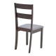 091-000012 Καρέκλα Dallan  pakoworld σε καρυδί απόχρωση 40x47.5x89εκ