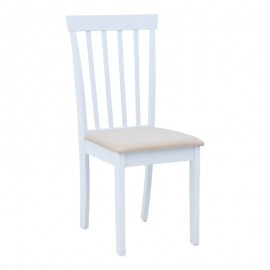 091-000011 Καρέκλα Houston pakoworld σε λευκή απόχρωση 40x49x94εκ