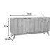 086-000020 Μπουφές Hamea pakoworld mdf σε φυσική απόχρωση 150x39,5x73εκ