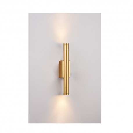 43061-Golden Inlight Επιτοίχιο φωτιστικό LED 2*5W 3000K σε χρυσαφί απόχρωση απο αλουμίνιο D:30x6cm (43061-Golden)