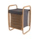 02-13042 ESTIA ΚΑΛΑΘΙ ΑΠΛΥΤΩΝ BAMBOO ΜΕ ΘΗΚΗ ΠΟΛΥΕΣΤΕΡΑ 40x35x60.5cm