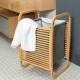 02-13042 ESTIA ΚΑΛΑΘΙ ΑΠΛΥΤΩΝ BAMBOO ΜΕ ΘΗΚΗ ΠΟΛΥΕΣΤΕΡΑ 40x35x60.5cm