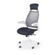 60-20702 FRANKLIN office chair, color: black / white / grey DIOMMI V-CH-FRANKLIN-FOT