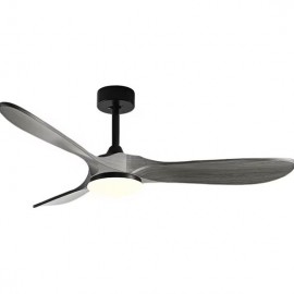 GRCTECH HJ85652GB Ανεμιστήρας Οροφής 132cm 40W με Φως & Τηλεχειριστήριο Μαύρος Γκρι