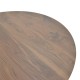 357-000022 Τραπέζι Bibble pakoworld mdf σε καρυδί απόχρωση Φ120x76εκ