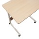 072-000024 Γραφείο Piper pakoworld με αυξομείωση ύψους-MDF φυσικό-λευκό 60x40x69-90εκ
