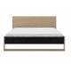 0041.GM70 Nael κρεβάτι διπλό 150x205x80εκ. ( για στρώμα 140x200εκ. )  Rookwood Oak / Μαύρο Rookwood Oak / Μαύρο 150x205εκ. Ύψος 
