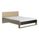 0041.GM70 Nael κρεβάτι διπλό 150x205x80εκ. ( για στρώμα 140x200εκ. )  Rookwood Oak / Μαύρο Rookwood Oak / Μαύρο 150x205εκ. Ύψος 