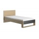 0041.GM71 Nael κρεβάτι μονό 100x195x80εκ. (  για στρώμα 90x200εκ. ) Rookwood Oak / Μαύρο Rookwood Oak / Μαύρο  100x205εκ.  Ύψος 