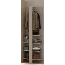 0181.GM65 Auriol ανοιχτή ντουλάπα 54x35x183εκ. Rookwood Oak / Grege  Rookwood Oak / Grege 54x35εκ. Ύψος : 183εκ.