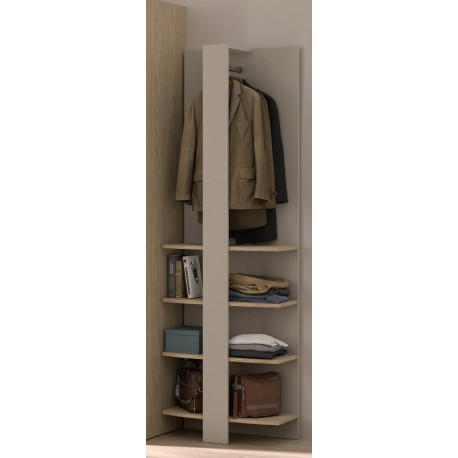 0181.GM65 Auriol ανοιχτή ντουλάπα 54x35x183εκ. Rookwood Oak / Grege  Rookwood Oak / Grege 54x35εκ. Ύψος : 183εκ.