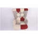 14770073 Πολυθρόνα ArteLibre BRIAR Μπορντό/Γκρι Patchwork Ύφασμα/Ξύλο 73x69x96cm Γκρι/Κόκκινο/Μπορντό