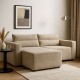GR-SILV-M01 Silver Γωνιακός Καναπές Κρεβάτι με Αναστρέψιμη Γωνία Μπεζ 245x148x94cm