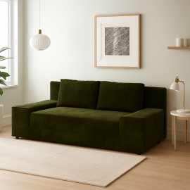 GR-FAV-M07 Καναπές Κρεβάτι Favorite Τριθέσιος Λαδί 200x81x71cm