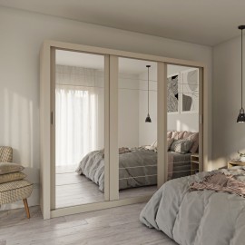 GR-GRANDMIR-4 Ντουλάπα Grandio Cashmere με καθρέφτη 250x60x215cm