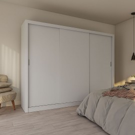 GR-GRAND-1 Ντουλάπα Grandio Λευκή 250x60x215cm