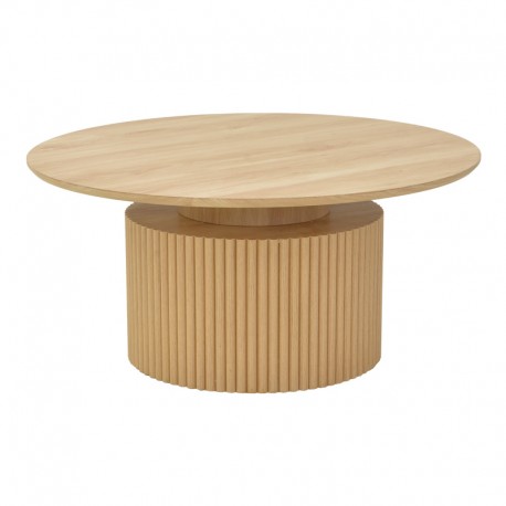101-000125 Τραπέζι σαλονιού Opols pakoworld mdf σε  φυσική απόχρωση Φ90x42εκ