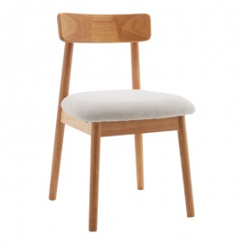 101-000126 Καρέκλα Tullo pakoworld rubberwood σε φυσική απόχρωση 46x45x78εκ