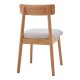 101-000126 Καρέκλα Tullo pakoworld rubberwood σε φυσική απόχρωση 46x45x78εκ