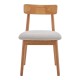 101-000126 Καρέκλα Tullo pakoworld rubberwood σε φυσική απόχρωση 46x45x78εκ
