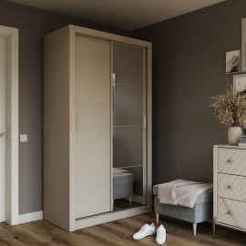 GR-LINEAMIR-4 Ντουλάπα Linea Cashmere με καθρέφτη 120x60x215cm