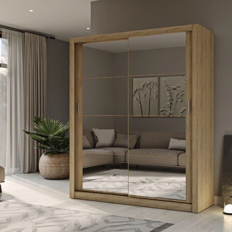 GR-REFLMIR Ντουλάπα Reflex Σονόμα με καθρέφτη 180x60x215cm