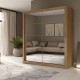 GR-REFLMIR-2 Ντουλάπα Reflex Χρυσό Δρυς με καθρέφτη 180x60x215cm