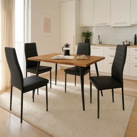 200-000471 Τραπεζαρία Neve-Parker pakoworld σετ 5τμχ 120x80x75εκ