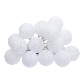 199-000664 Διακοσμητικά λαμπάκια led Batoni pakoworld pvc σε λευκή απόχρωση Φ6x435εκ