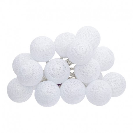 199-000664 Διακοσμητικά λαμπάκια led Batoni pakoworld pvc σε λευκή απόχρωση Φ6x435εκ