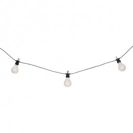 199-000685 Διακοσμητική γιρλάντα με 10 led φωτάκια Karivan pakoworld σε μαύρη απόχρωση 490x12x6εκ