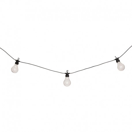 199-000685 Διακοσμητική γιρλάντα με 10 led φωτάκια Karivan pakoworld σε μαύρη απόχρωση 490x12x6εκ