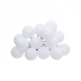 199-000663 Διακοσμητικά λαμπάκια led Batoni pakoworld pvc σε λευκή απόχρωση Φ3.5x260εκ