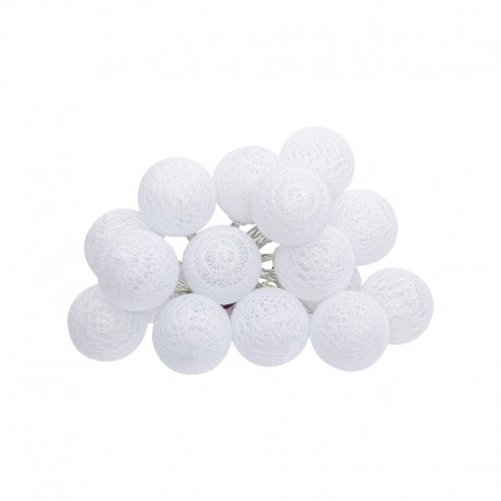 199-000663 Διακοσμητικά λαμπάκια led Batoni pakoworld pvc σε λευκή απόχρωση Φ3.5x260εκ