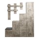 049-000106 Έπιπλο εισόδου Nenich pakoworld σε γκρι oak απόχρωση 150x37x180εκ
