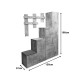 049-000106 Έπιπλο εισόδου Nenich pakoworld σε γκρι oak απόχρωση 150x37x180εκ