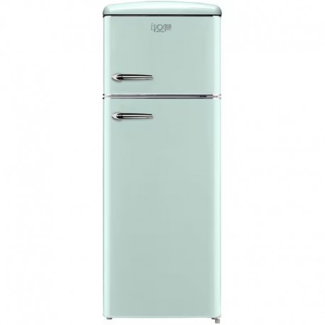 Omnys WNT-EPQ10825M Retro Δίπορτο Ψυγείο 206lt Υ144xΠ55xΒ61.5cm Πράσινο Μέντα Ε