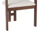 128-000041 Πολυθρόνα Winsor pakoworld rubberwood σε μπεζ απόχρωση με καρυδί πόδι 58.5x51x76εκ