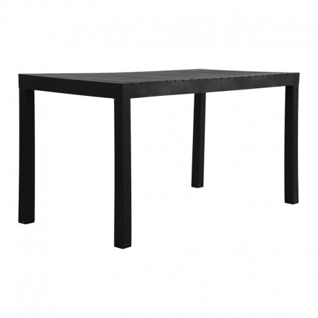 Ε3156,1 DALTON Τραπέζι Κήπου-Βεράντας Μέταλλο Βαφή Μαύρο, PP-UV Μαύρο